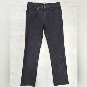 Crooks & Castles black jeans men's 33x34 ACT 33x32 straight leg stretch 5-pocket